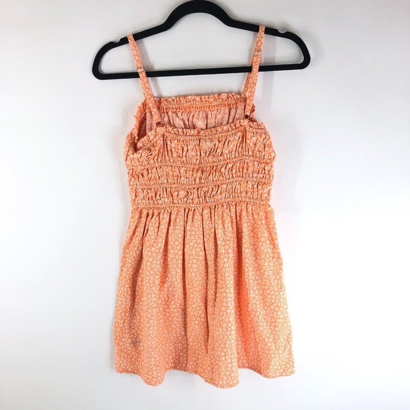 Wild Fable Dress A Line Cotton Linen Blend Floral Summer Sleeveless Orange XS - Picture 2 of 4